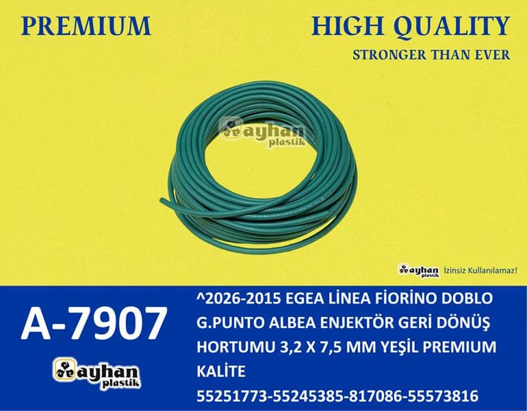 Enjektör Yakıt Geri Dönüş Hortumu Opel Astra H-J Corsa D-E Meriva A-Combo-Agila B 1.3 Cdti Fiat 500 1.3 MJT 95PS 1248CC-Doblo 1.3 MJT 16 > Ürün Uzunluğu 25 Metre