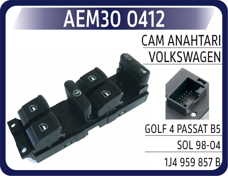 Cam Anahtarı VW Golf 4 Passat B5 Sol 98-04