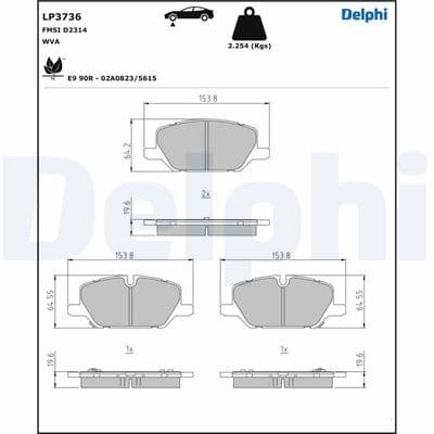 Ön Fren Balatası Opel İnsignia B 18> 17 İnç Jant