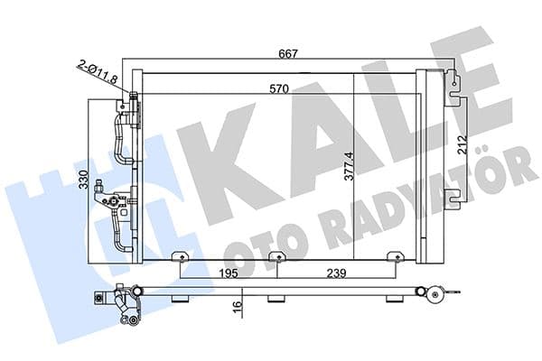 Klima Radyatörü Astra H-Zafira B 1.4-1.6-1.8 Z14XEL-Z14XEP-Z16XEP-Z16XER-A16XER-Z18XE-Z18XER-A18XER