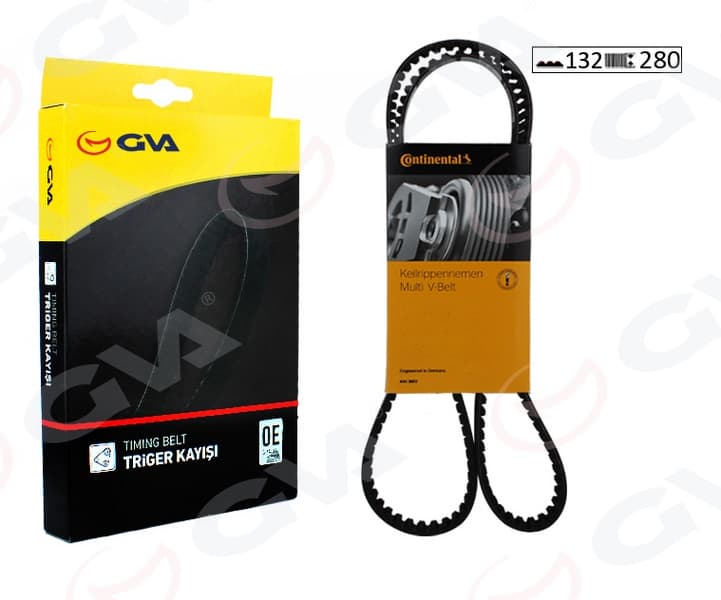 Triger Kayışı 132x280 Volvo C30-C70-S60-S80-V70 2.4TDI 20V 01 >XC60-XC70-XC90 2.4TDI 02 >