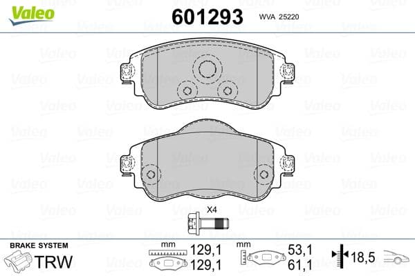 Ön Fren Balatası Citroen C4 B7 1.4 VTi 09 > C4 1.6 HDi 11/2009 > DS4 1.6 HDi 1. 4.2011 > Fte Kırmızı Kutu