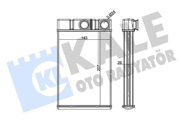 Kalorifer Radyatörü Opel İnsignia 2.0 Cdti 08 > Cruze 06 > 206X150X26 Oto.-Mek.