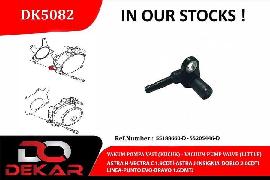 Vakum Pompa Valf Küçük Astra H-Vectra C 1.9CDTİ-Astra J-İnsignia-Doblo 2.0CDTI-Linea-Punto Evo Bravo 1.6DMTJ
