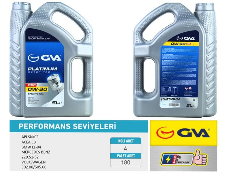 Motor Yağı 0W30 5 LT DPF Tam Sentetik Api SN/ CF Partiküllü