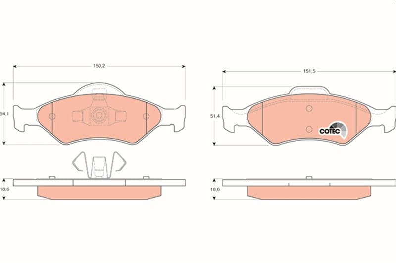 Ön Balata Fiesta 95 >02 Ford Ka 96 > Mazda 121 96 >