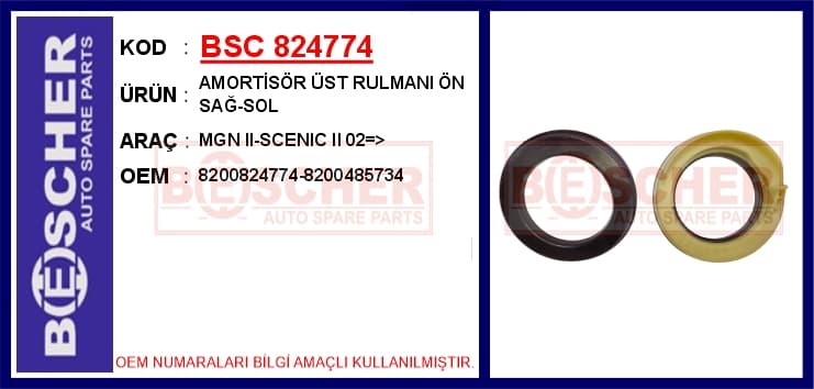 Amortisör Üst Rulmanı Ön Sağ-Sol MGN II-Scenic II 02 >