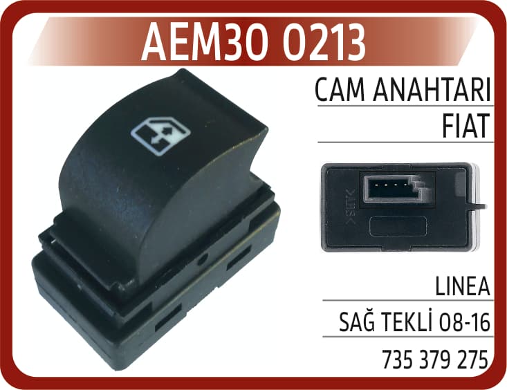 Cam Anahtarı Fiat Linea Sağ 08-16