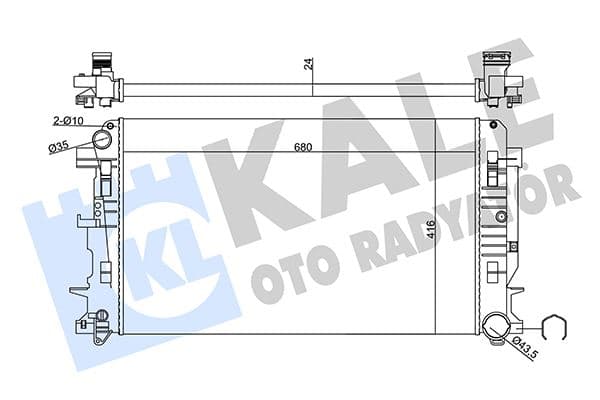 Motor Su Radyatörü Mercedes Sprinter B906 . VW Crafter 30-35-50 680X416X24