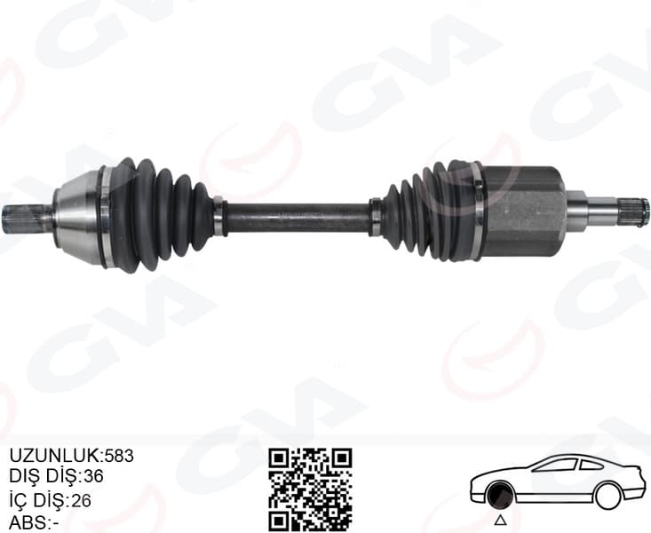Ön Aks Komple Sol Volvo C30 10> D2 S40 II 10> D2 V50 10> D2 Mekanik Şanzıman 6 Vites