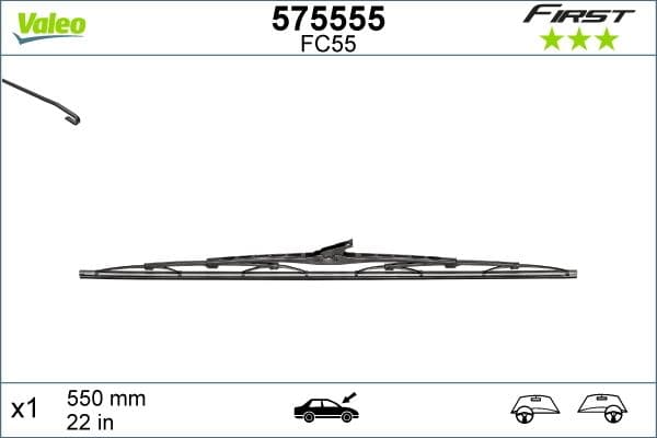 Silecek Süpürgesi 55cm x1 Normal Tip First Üniversal