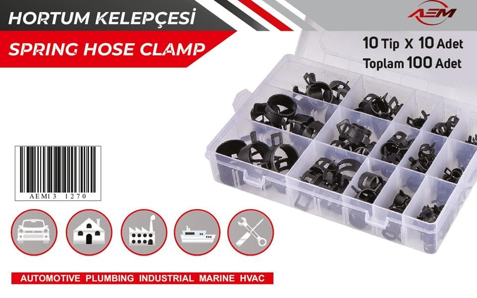 Hortum Kelepçesi Metal Yeni Tip 100 Adet