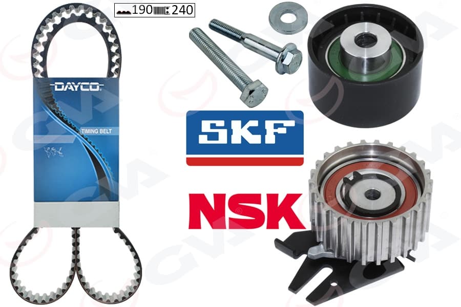 Eksantrik Gergi Kiti 190x240 Bravo 96>DOBLO 01>MAREA 99-02 1.9JTD KTB458 KTB818 Beyaz Teflonlu