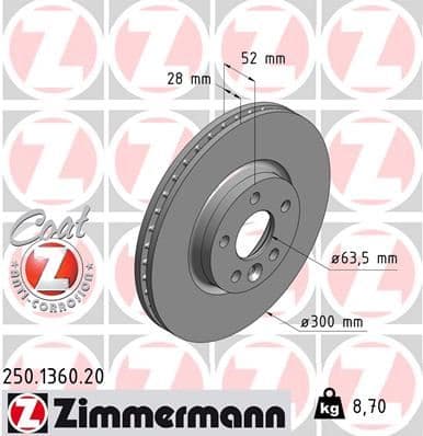 Fren Diski Ön Ford Mondeo-Land Rover Freelander 2 07> Çap: 300mm 5 Delik