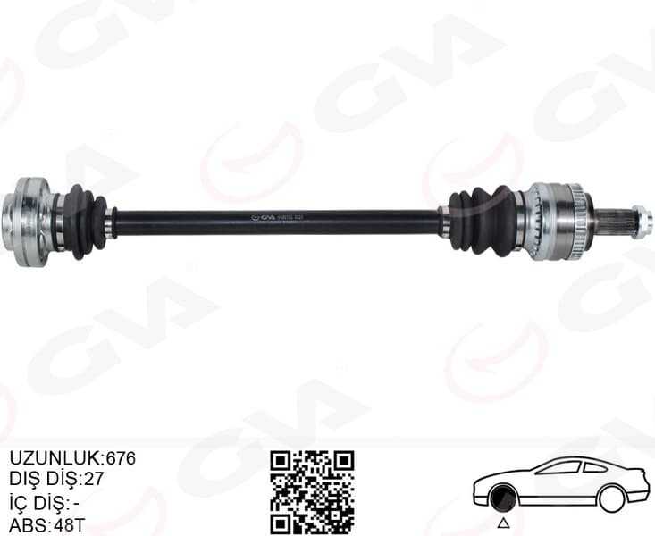 Komple Aks Arka Sağ BMW E46 676MM