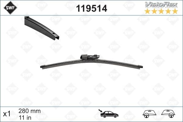 Silecek Süpürgesi Arka GOLF6-GOLF7-Polo-Fabia 280 MM