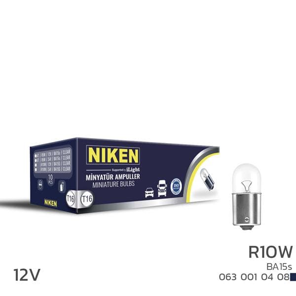 Niken 12V 67 Ampul R10W BA15s 10LU