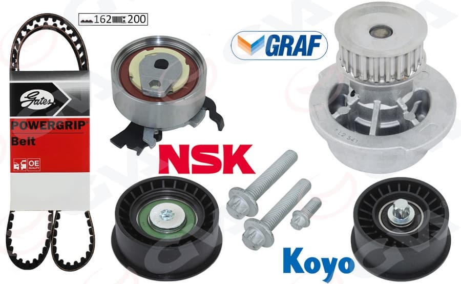 Devirdaimli Eksantrik Gergi Kiti Astra G-Corsa C-Vectra C-Meriva A-Zafira A 1.4-1.6-1.8 16V Z16-14XE