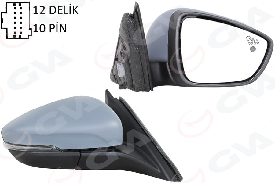 Diş Dikiz Aynasi Sağ Ford Focus 18> Elektrikli İsitmali Sinyalli Astarli Katlanir