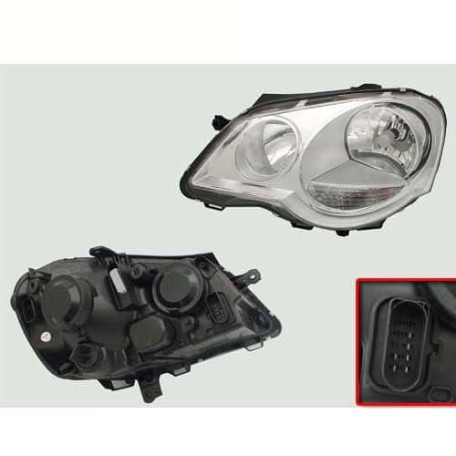 Far Sinyal Sol Polo 9N 1.2 1.4 10.2001-11.2009 1.4TDİ 05-09 1.4FSİ 02-06 1.6 16V 06-09 1.9SDİ 1.9TDİ 2001-2009 Elektrikli H7 H1