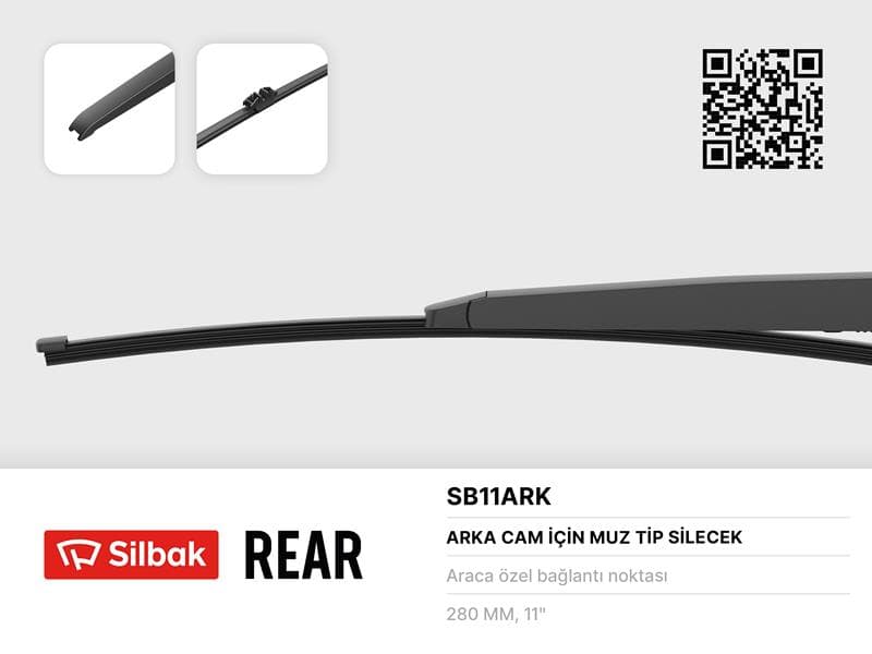 Silecek Süpürgesi Arka Muz Tipi 280mm Mini Paceman 09/12> Volvo V40 II 08/12>
