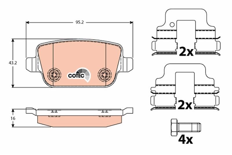 Fren Balatası Arka Ford-Land Rover-Volvo Mondeo-Galaxy-Smax-Freelander-S60 07> Vo S80 II 06> S80 07> V70 06> V70 07> XC70 06> . Land Rover Freelander II L359