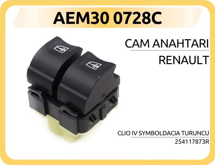 Cam Anahtarı Renault Clio IV Symbol Dacia Turuncu