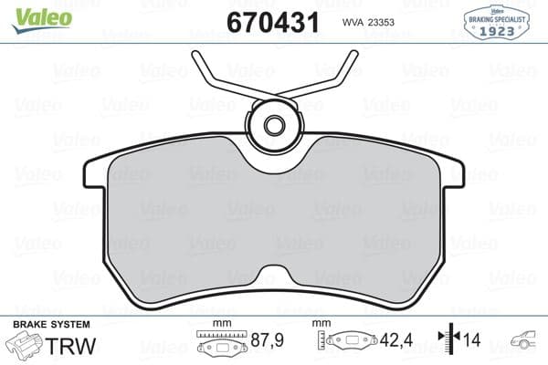 Arka Fren Balatası Focus I 98>04 Fiesta VI 17> GDB1354