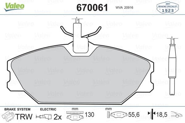 Ön Fren Balatası Renault Laguna 97>01 Safrane II 96>02 Megane I 97>01 Scenic Megane SC Nic 97>02 1.4 1.6 1.8 1.9D 2.0 2.2D