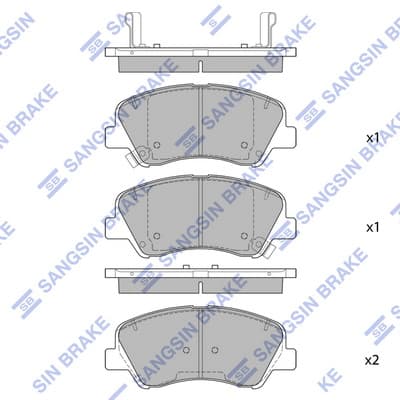 Ön Fren Balata Hyundai i20 1.1L 1.2L 1.4L 15-> / Bayon 1.0L 1.4L 21-> / Kia Rio 1.2L 1.4L 17-> Üst Ten Delikli Tip