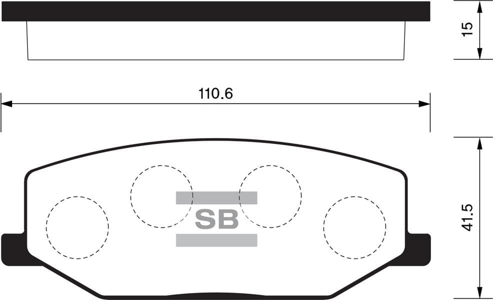 Ön Fren Balata Suzuki Jimny 1.3L M13A SN413 04-19 / Samurai 1.3L G13A G13B SJ413 89->
