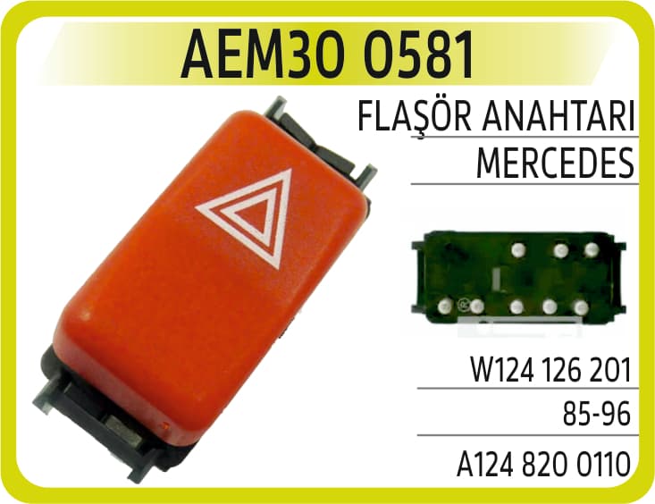 Flaşör Anahtarı Mercedes W124 126 201 / 85-96