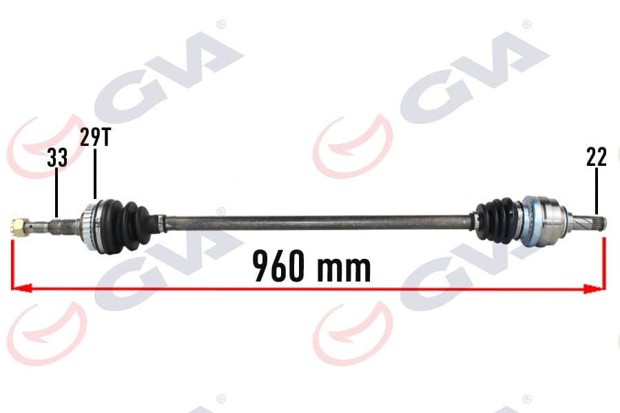 Komple Aks Sağ Opel Vectra B 1.6 99-02 Makyajli Kasa Abs Li 29DİŞ 960mm