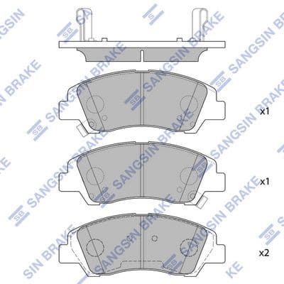 Ön Fren Balata Hyundai İ10 1.0L 1.2L G3LA G4LA 13-> - Aşınma İkaz Soketli