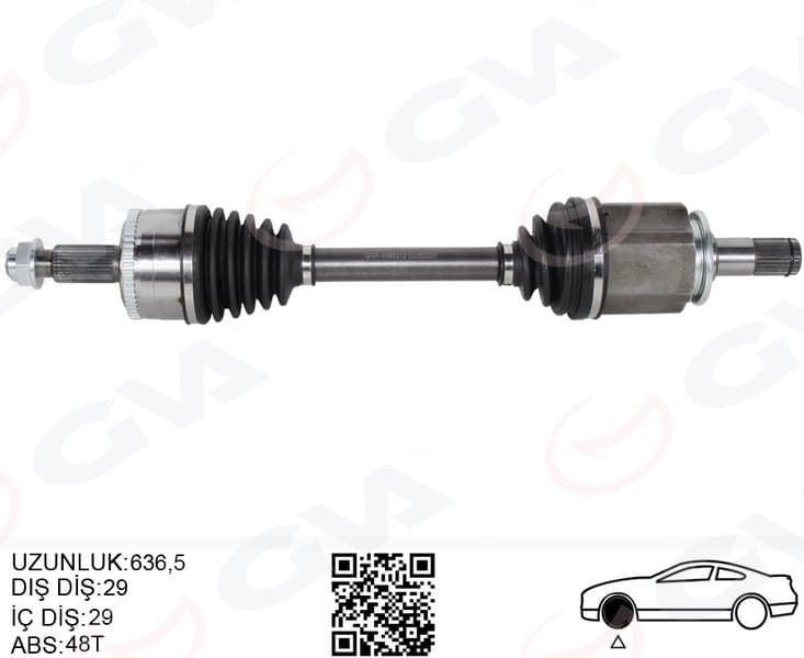 Komple Aks Ön Sol Discovery 3 L319 Discovery 4 L319 R.R Sport I L320 636.5MM