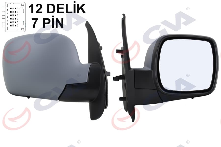 Diş Dikiz Aynasi Sağ Kangoo 08> Elektrikli İsitmali Astarli Sensörlü Konveks VM-6131EHPSR
