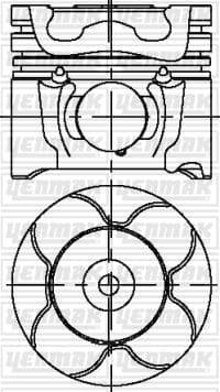 Piston Segman Focus/c-Max/partner 2/BERLİNGO/C4/C5/308 1.6 Tdci/ HDi 90-110 PS DV6 Euro 4 0.60 -0 .20 Kisa Çap: 75MM