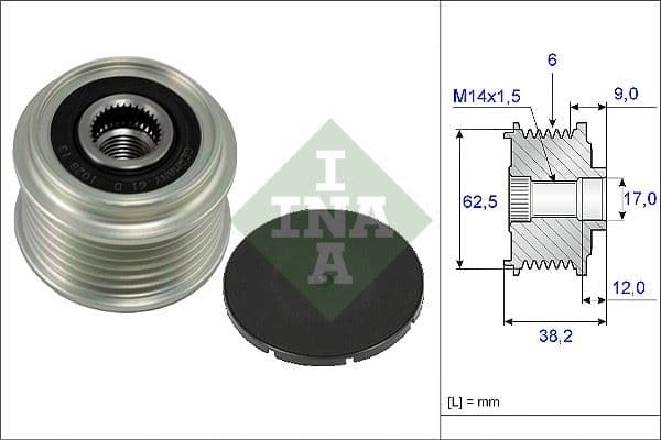 Alternatör Kasnaği Rulmanlı Toyota Auris Corolla 1.4L 1NDTV NDE120 NDE150 5VİTES 04-09