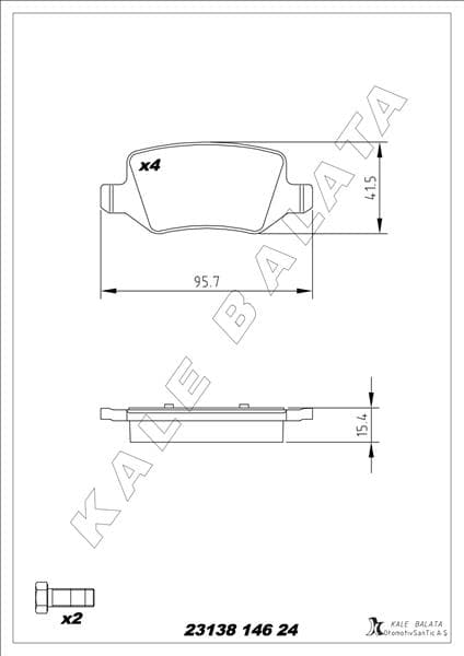 Fren Balatası Arka Mercedes W168 W169 W245 W414