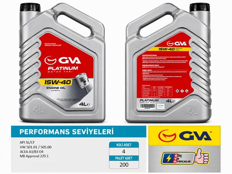 Motor Yağı 15W40 4 LT Platinum Mineral Api SL/CF