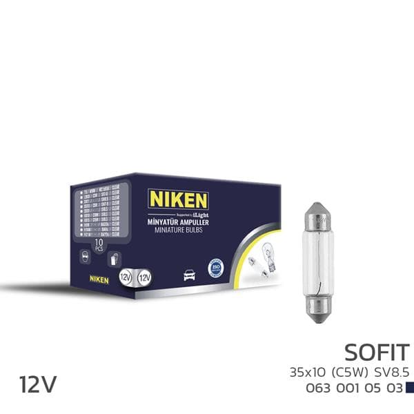 Niken Sofit Ampul 5W 35X10 12V 10LU