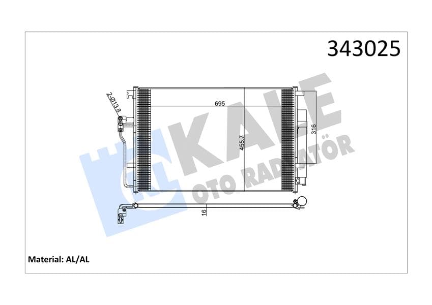 Klima Radyatörü Mercedes Sprinter B906 B907 B910 . VW Crafter 30-35-50