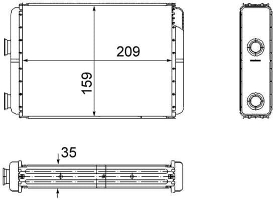 Kalorifer Radyatörü Doblo 01>PUNTO 01>IDEA 04> Ac Klimasiz 209x159