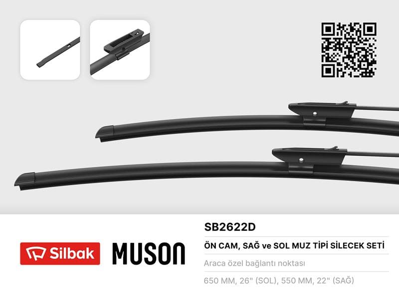 Silecek Süpürgesi 650/550mm Muz Tipi Scenic II 01/05>