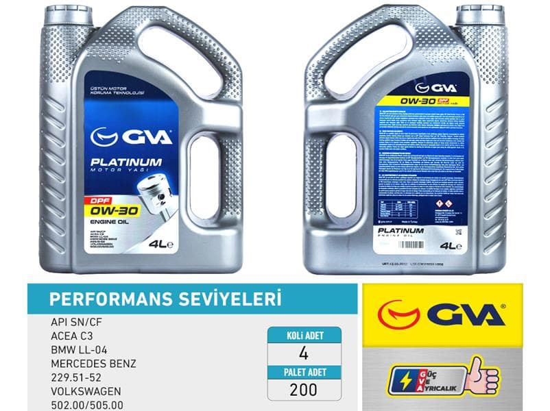 Motor Yağı 0W30 4 LT DPF Tam Sentetik Api SN/ CF Partiküllü