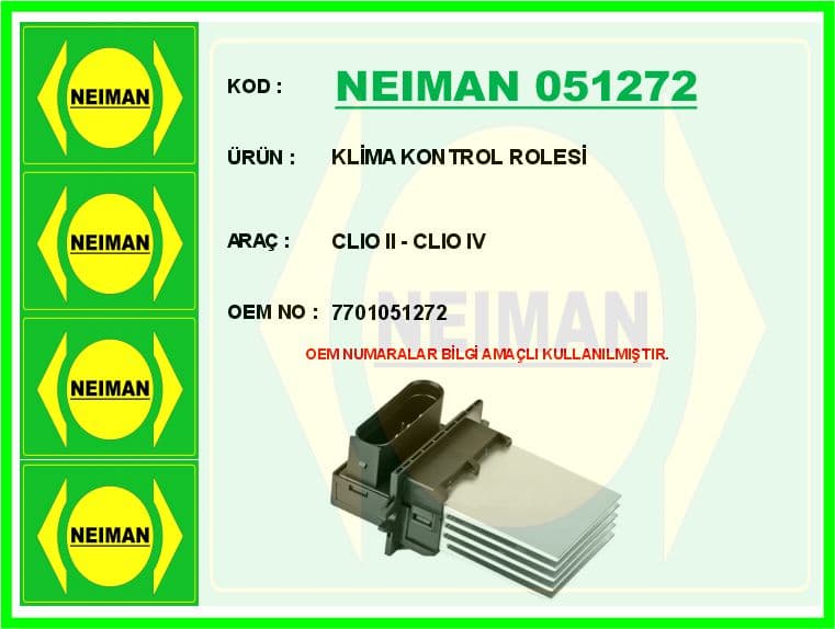 Klima Kontrol Role Clio II - Clio IV