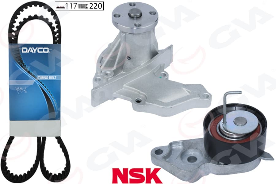 Triger Seti Devirdaim Ford Focus-Fiesta-Cmax 98> 1.25-1.4-1.6 Zetec 100 PS NSK Gergi-Dayco Kayış Da 121 III 1.25 96>04 Volvo S40 II 1.6 05>12 V50 05>12 Mazda II 1.25 / 1.4 / 1.6 04>12 KTB286