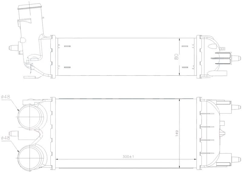 İntercooler Brazing İntercooler A/m 300X149X80 C5 1.6HDI 2008 / 508 1.6 HDi 2010 96437