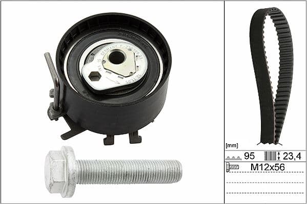 Eksantrik Gergi Kiti 095x234 Clio II-III-Kangoo-Logan-Sandero-Modus 1.2-1.2 16V D4F-D7F K015577XS 1680600QAW