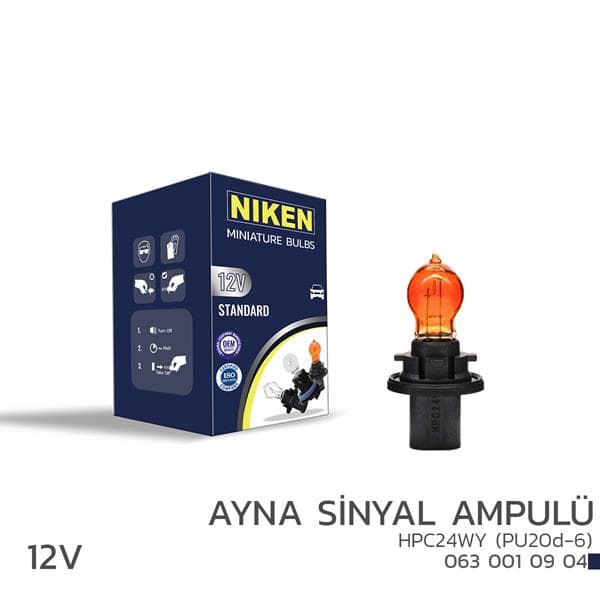 Niken 12V HPC24WY Ayna Sinyal Amp PU20d-6 Amb 10LU